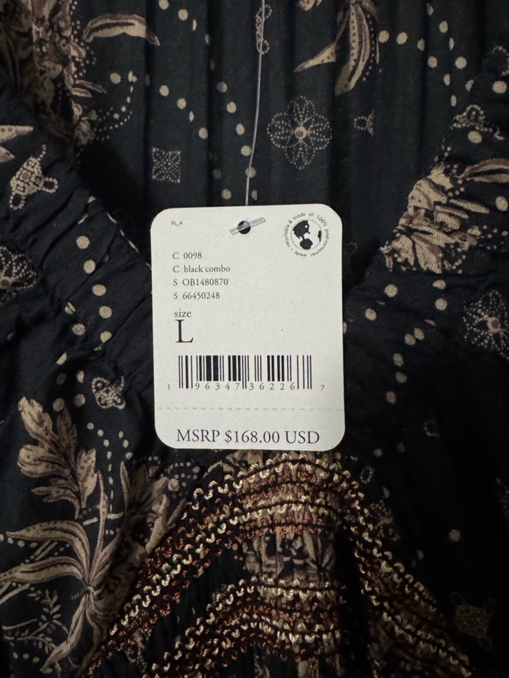 NWT Free People Golden Hour Maxi Dress Size Large Boho MSRP $168 - Picture 13 of 16
